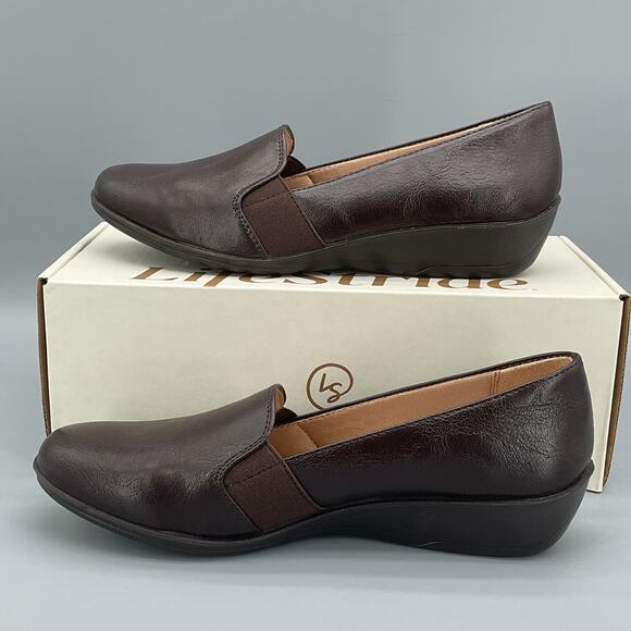 NEW Lifestride Women’s Isabelle Slip on Loafers Brown Size 6.5M - Picture 2 of 10